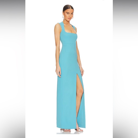 Solace London Sofia Maxi Dress in Blue - Picture 2 of 8